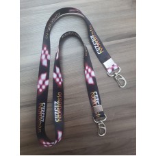 Cordão Digital Personalizado 20mm acabamento em 02 Mosquetão